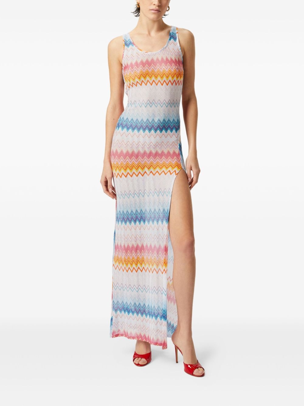 zigzag-pattern dress - 2