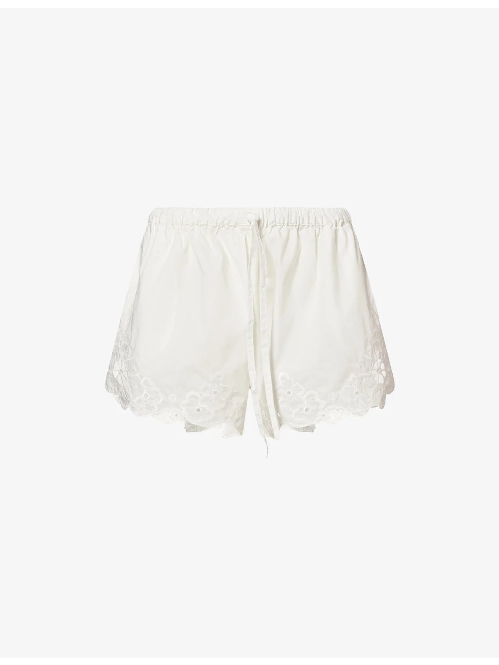 Klara Drawstring Cotton Mini Shorts - 1