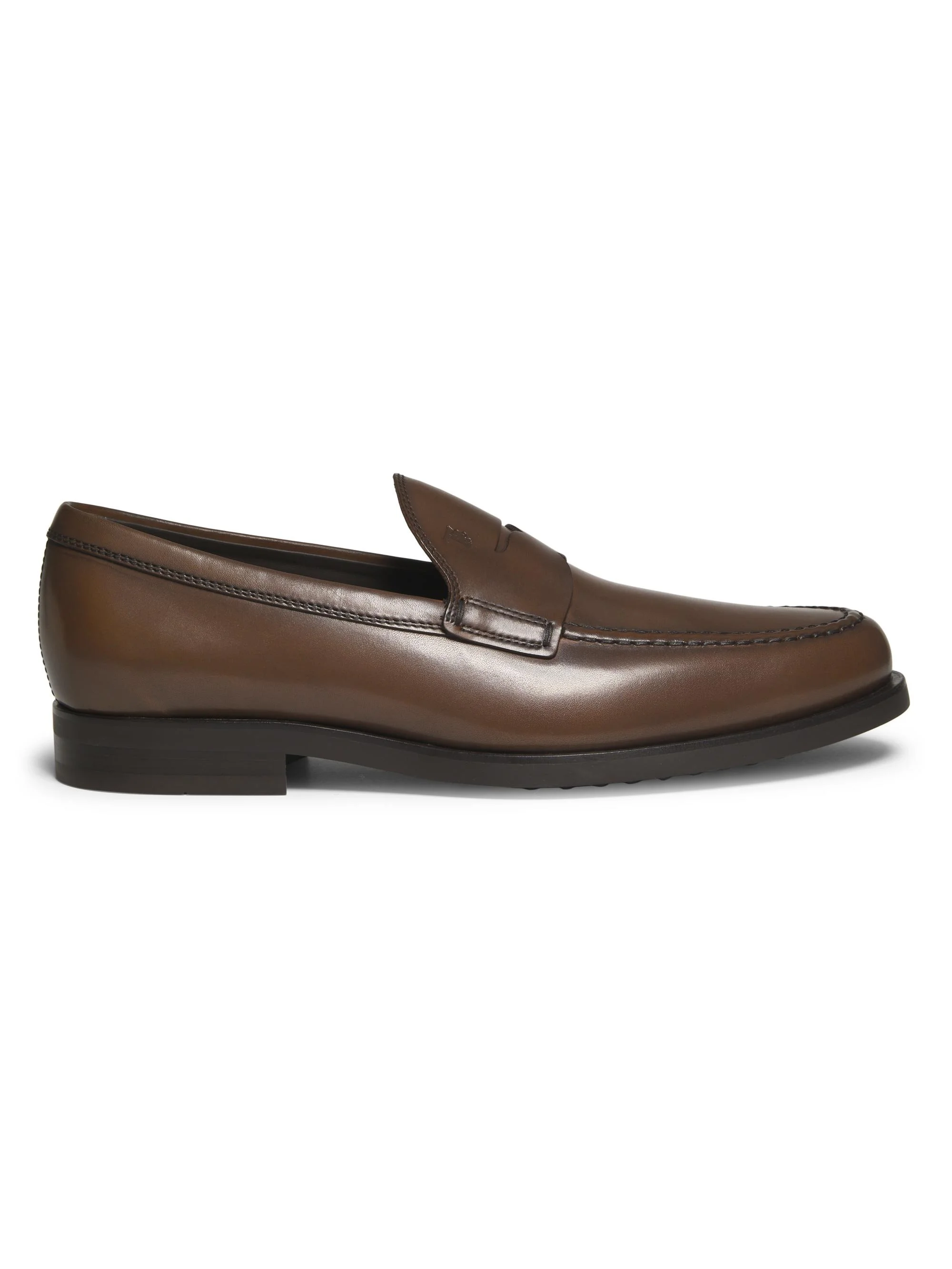 Men's Leather Penny Loafers - Cacao - 1