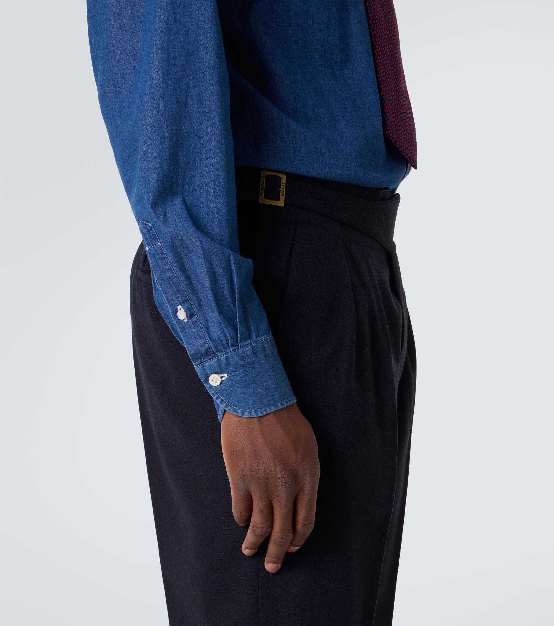 Virgin wool flannel tapered pants - 6