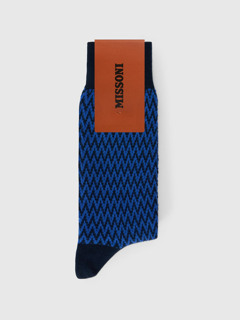 Missoni Mid-length cotton-blend socks with zigzag pattern outlook