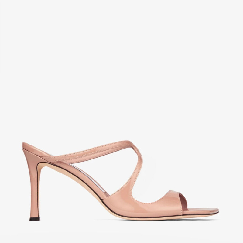 Anise 75 Ballet Pink Patent Leather Mules - 1