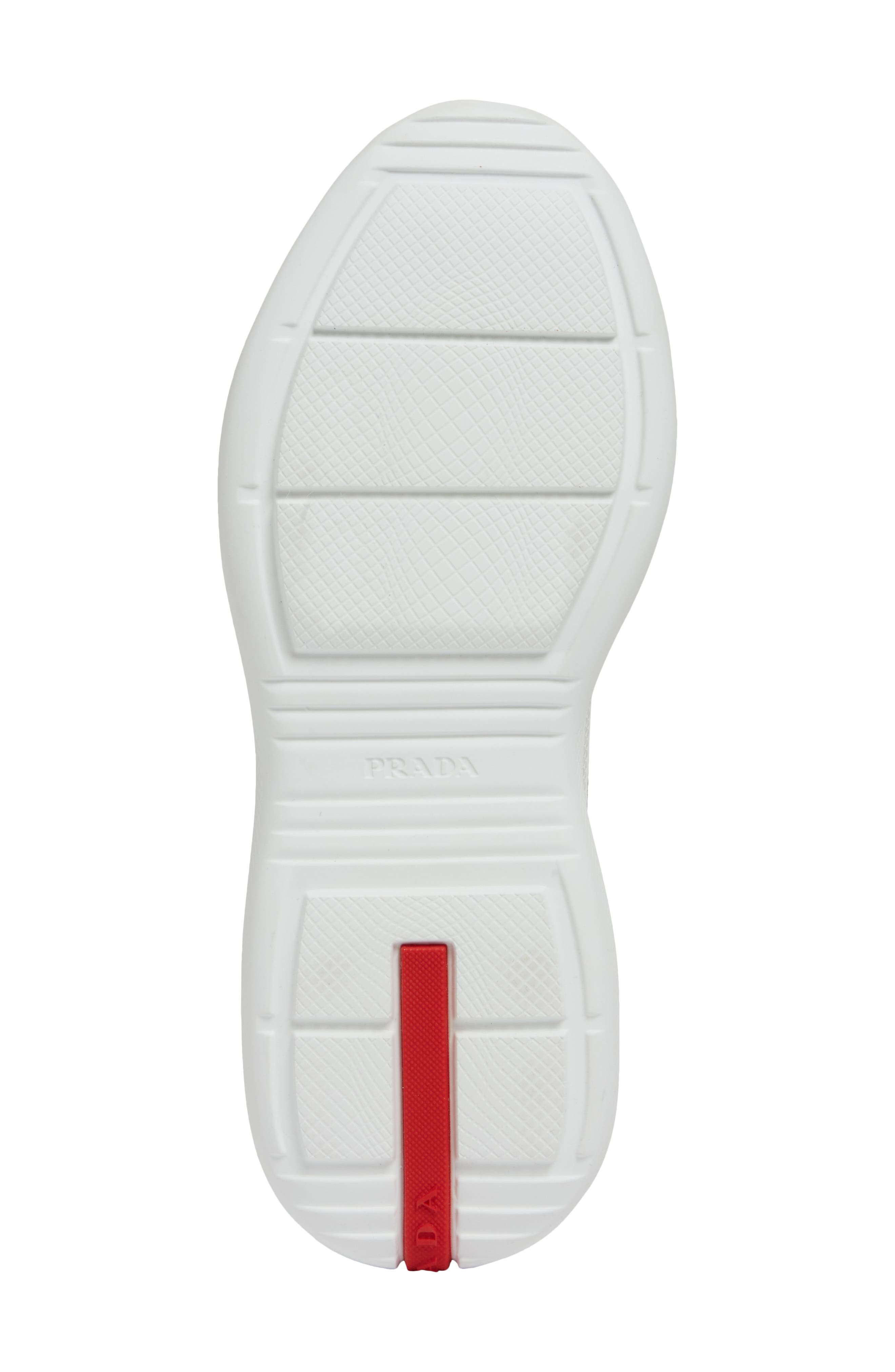 Prada America's Cup Sneaker in Bianco/Argento at Nordstrom - 6