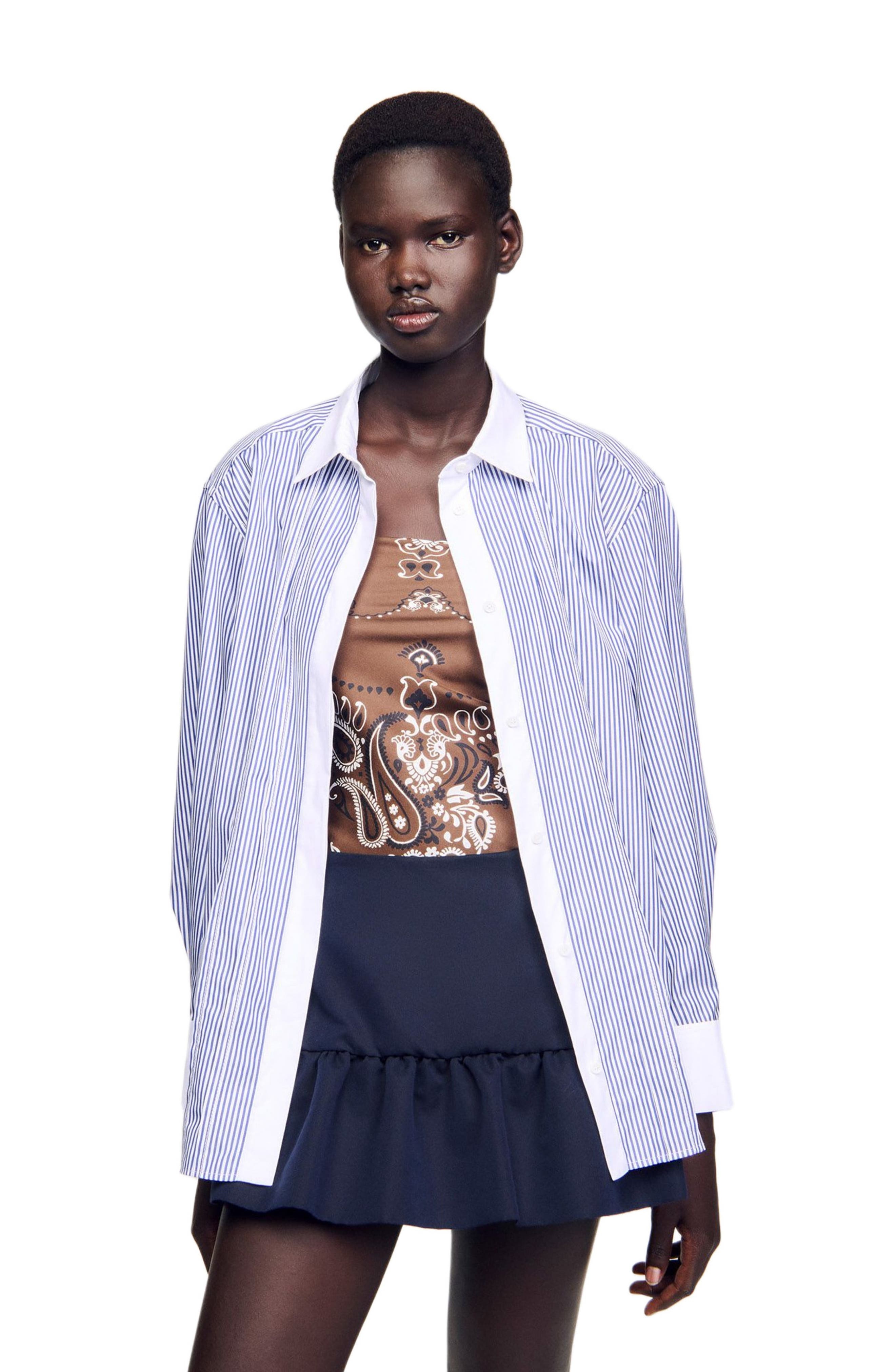 SANDRO Striped shirt in Blu /White at Nordstrom - 3