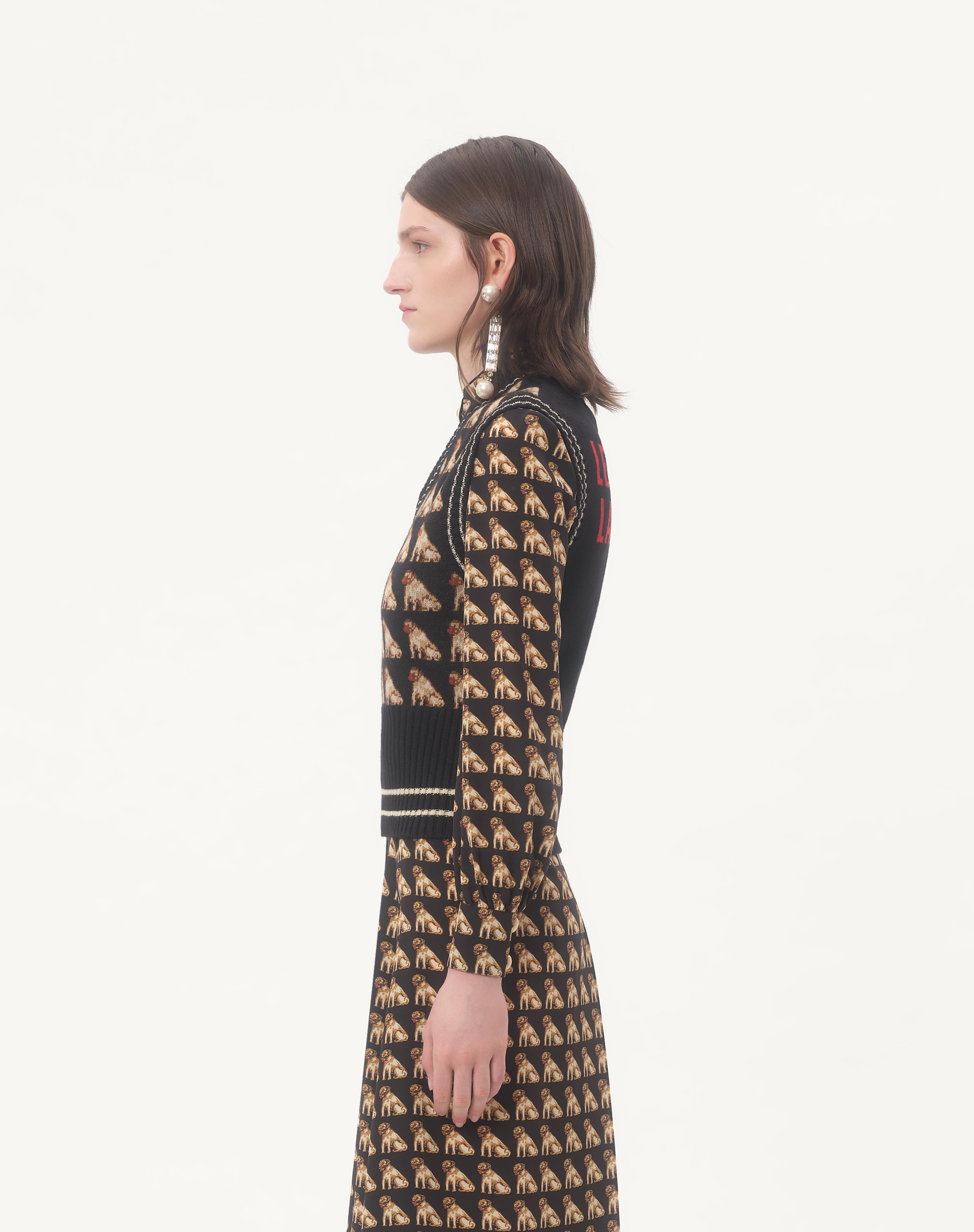 PETIT CHARLES JACQUARD WOOL GILET - 6