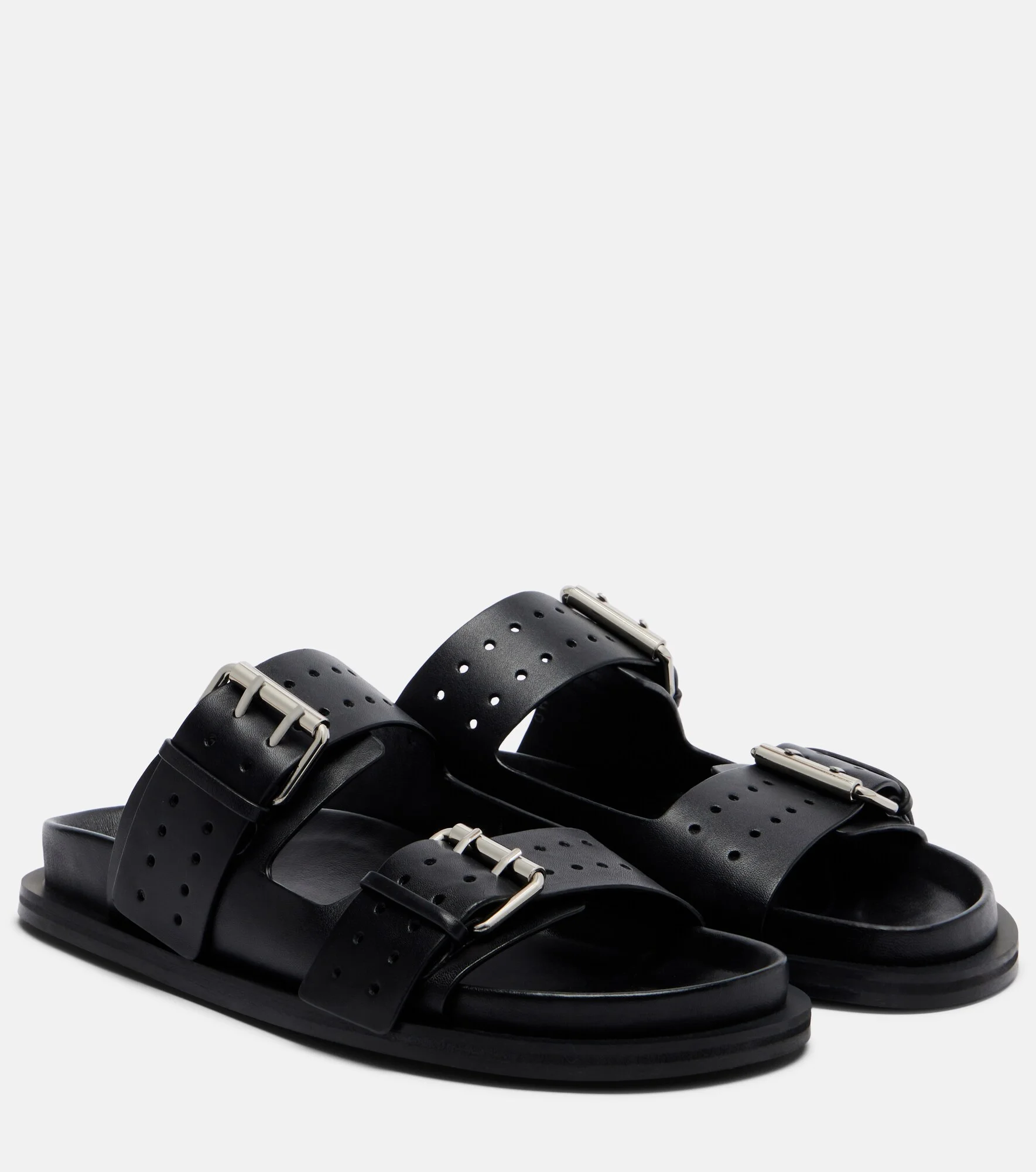 Leon leather slides - 1