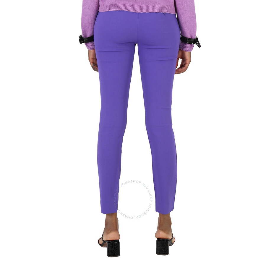 Moschino Ladies Purple High-Waisted Tailored Trousers - 5