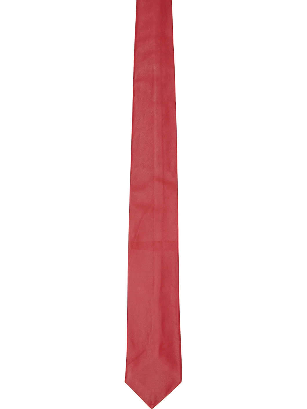 SSENSE Exclusive Red Leather Classic Tie - 1