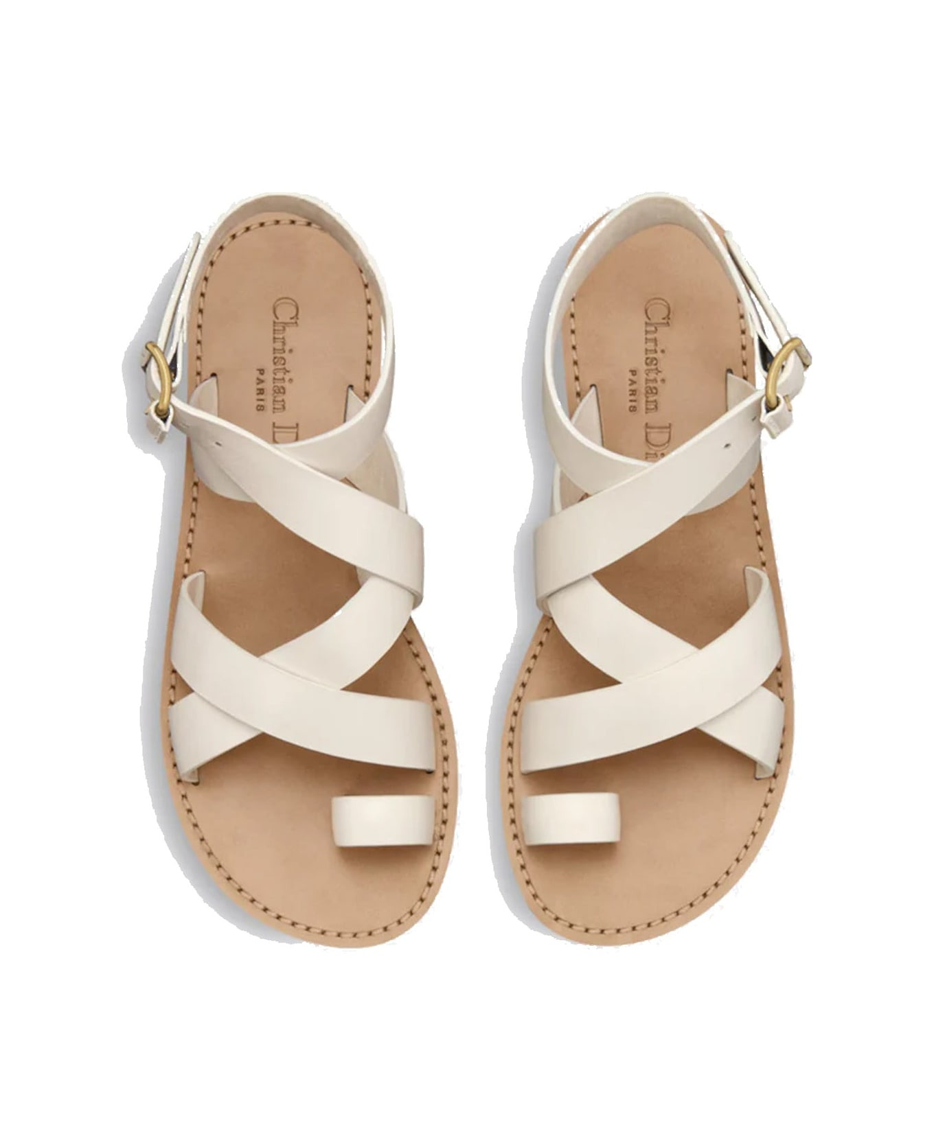 Sun Leather Flat Sandals - 3