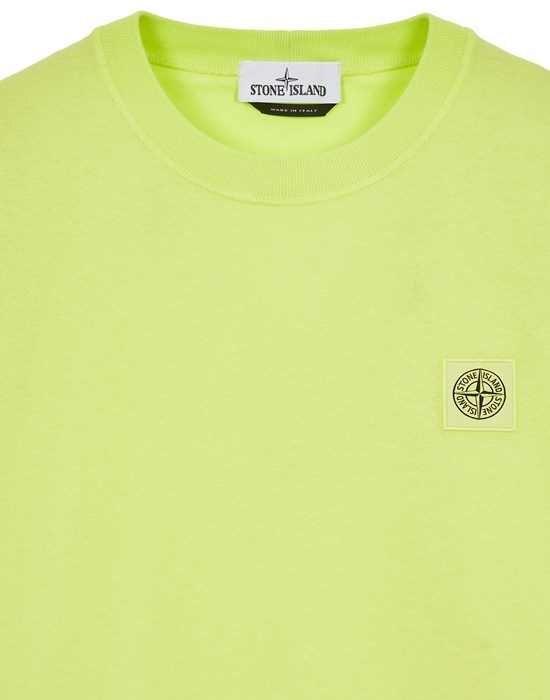 23757 GARMENT-DYED COTTON JERSEY 'FISSATO' TREATMENT LEMON - 3