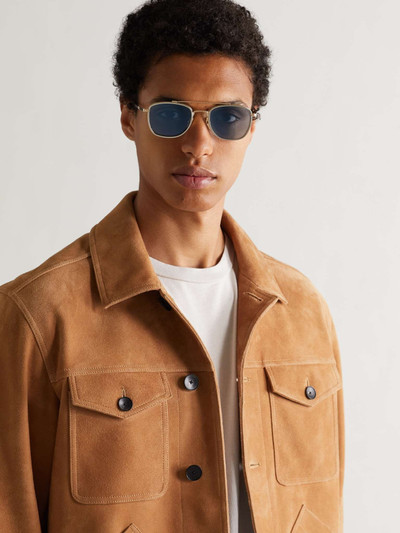 Persol Aviator-Style Gold and Silver-Tone Sunglasses outlook