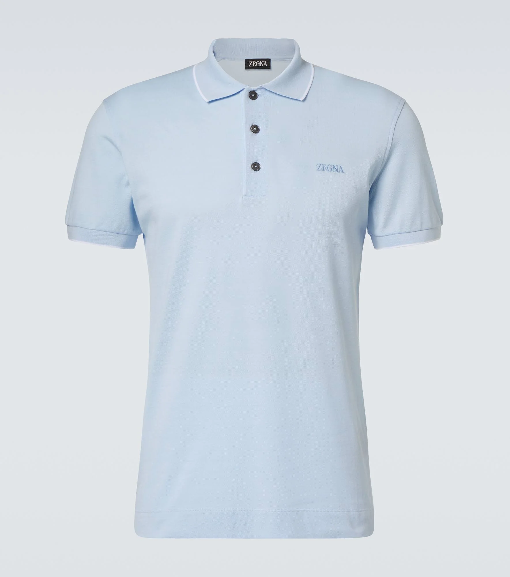 Cotton-blend polo shirt - 1