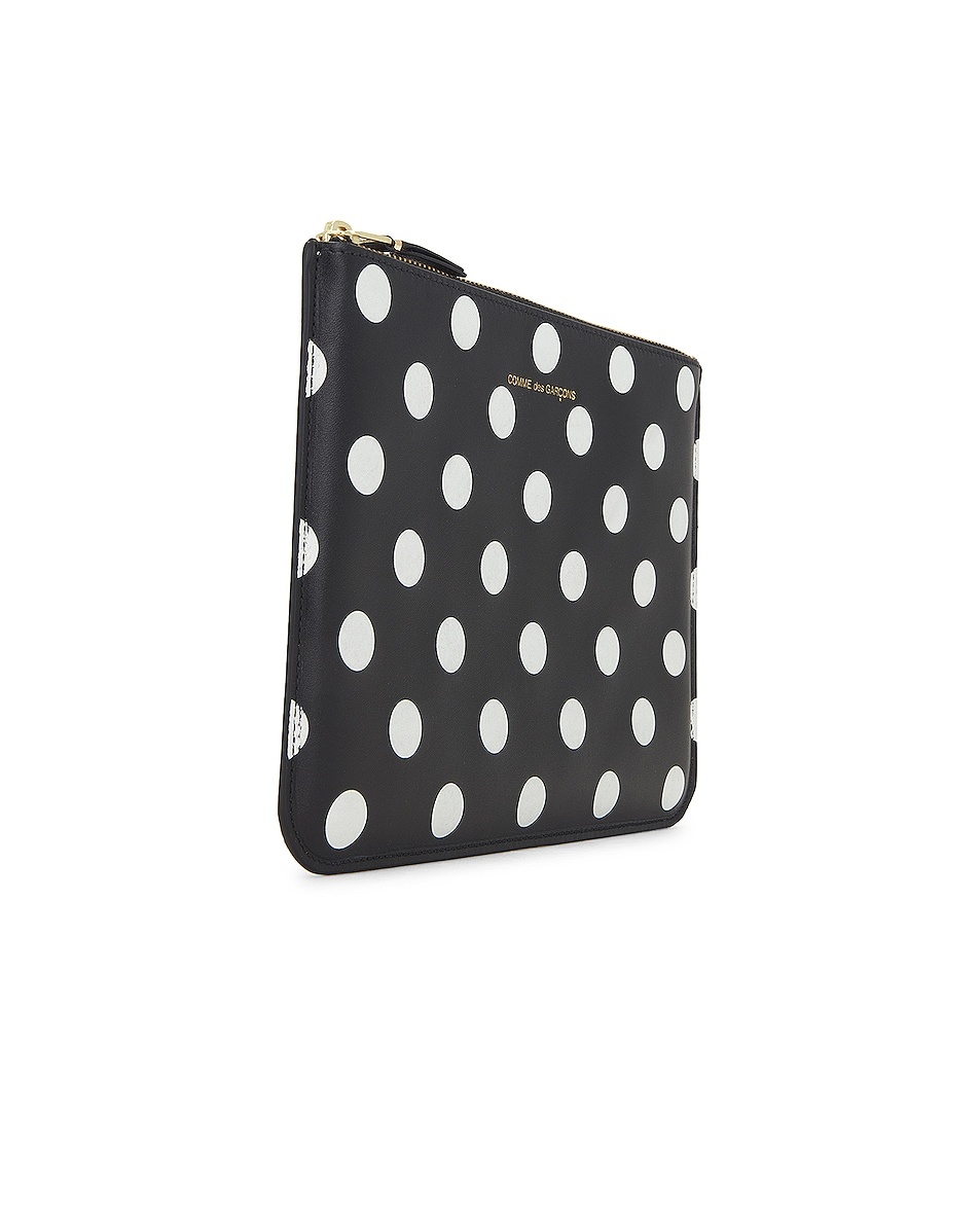 Dots Printed Leather Pouch - 3