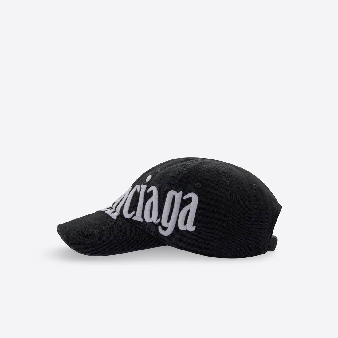 Women's Diagonal Cap in Black - 3