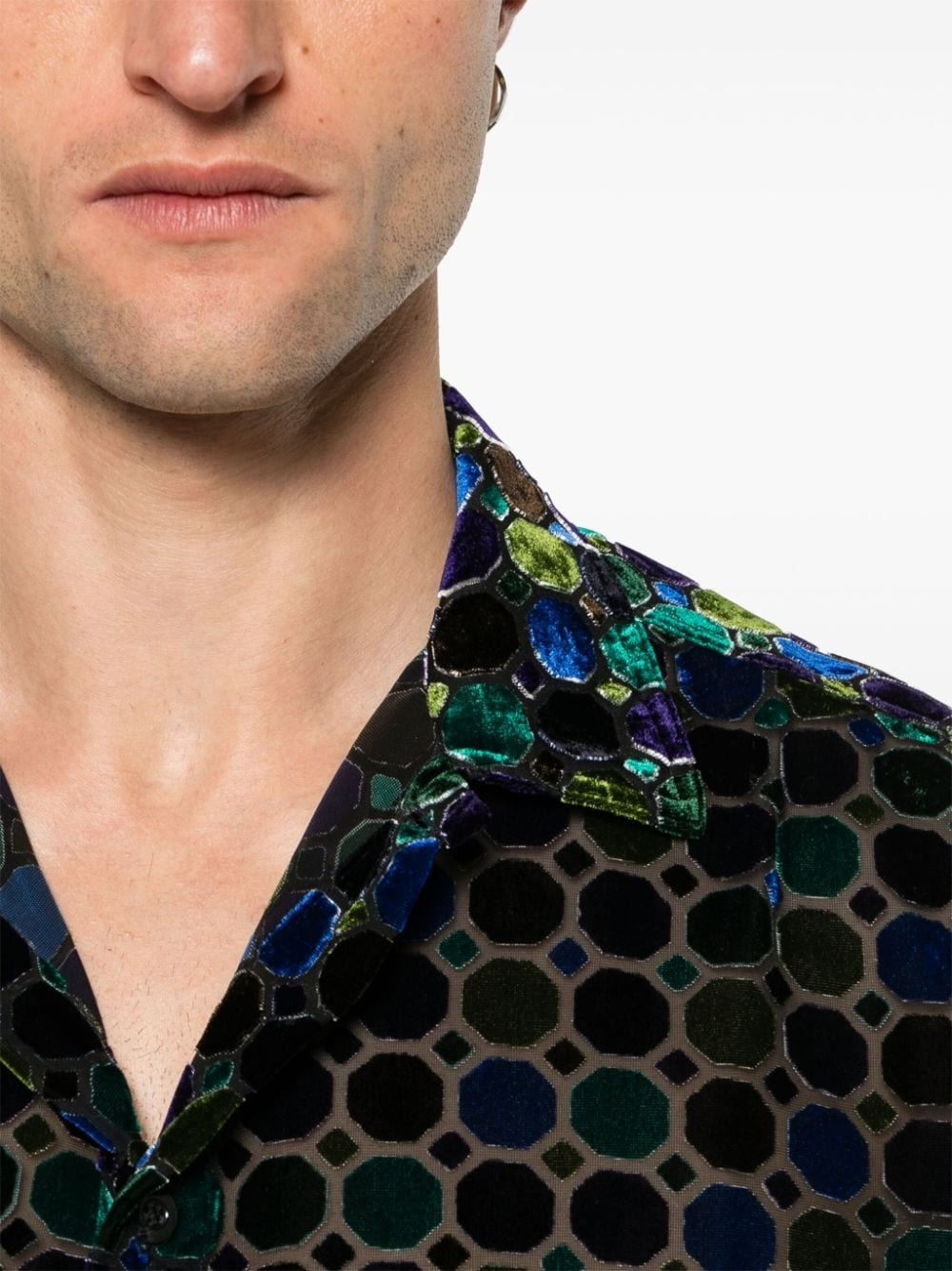 Stained Glass velvet shirt - 5