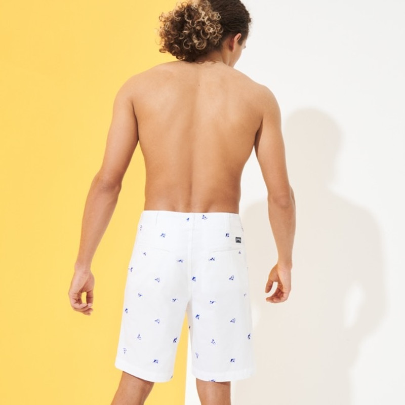 Men Chino embroidered Bermuda Shorts 2009 Les Requins 4