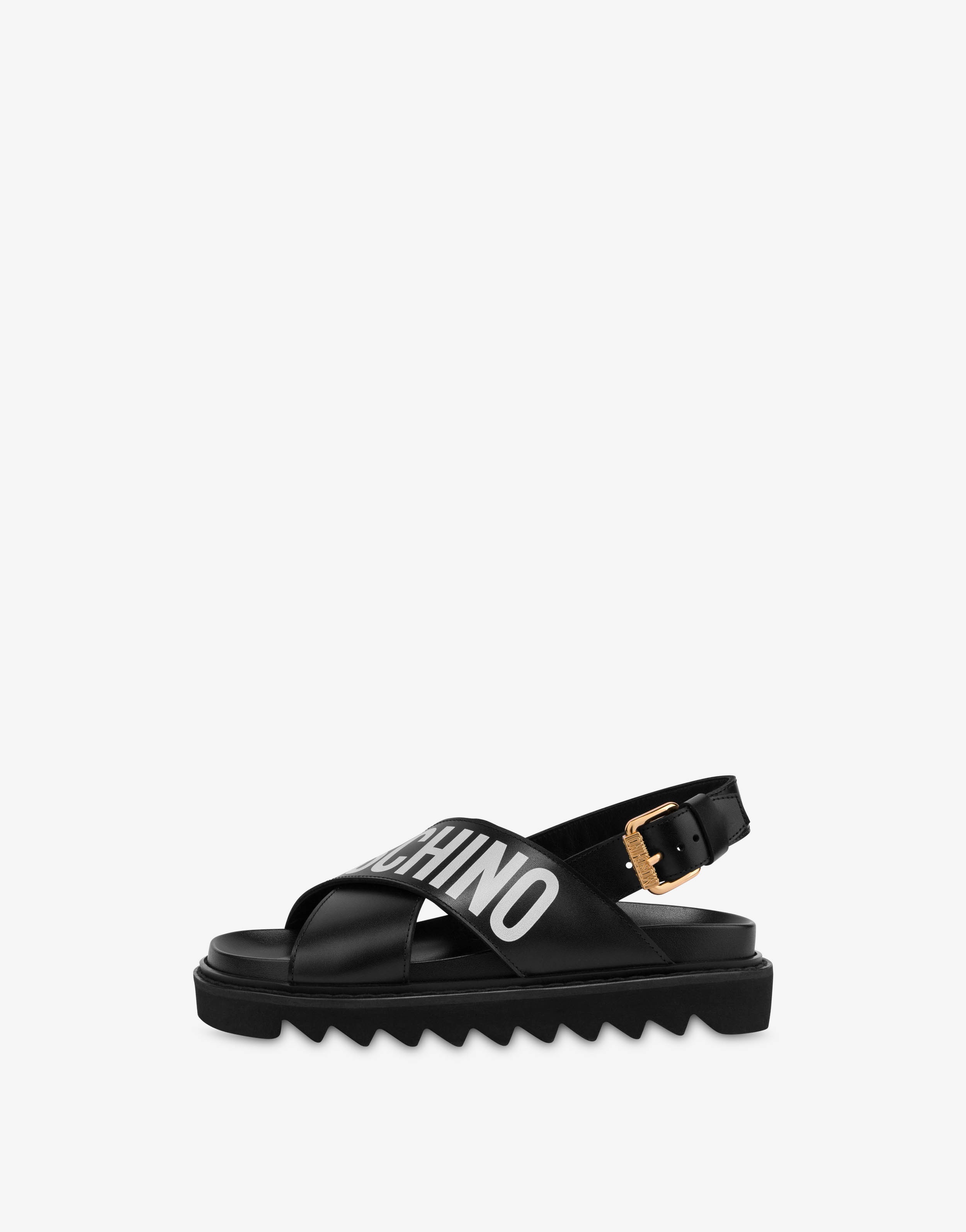 CRISS-CROSS CALFSKIN SANDALS - 2
