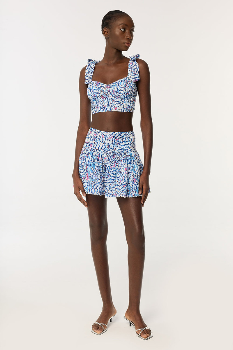 Top Carla - Blue Wings Flower 3