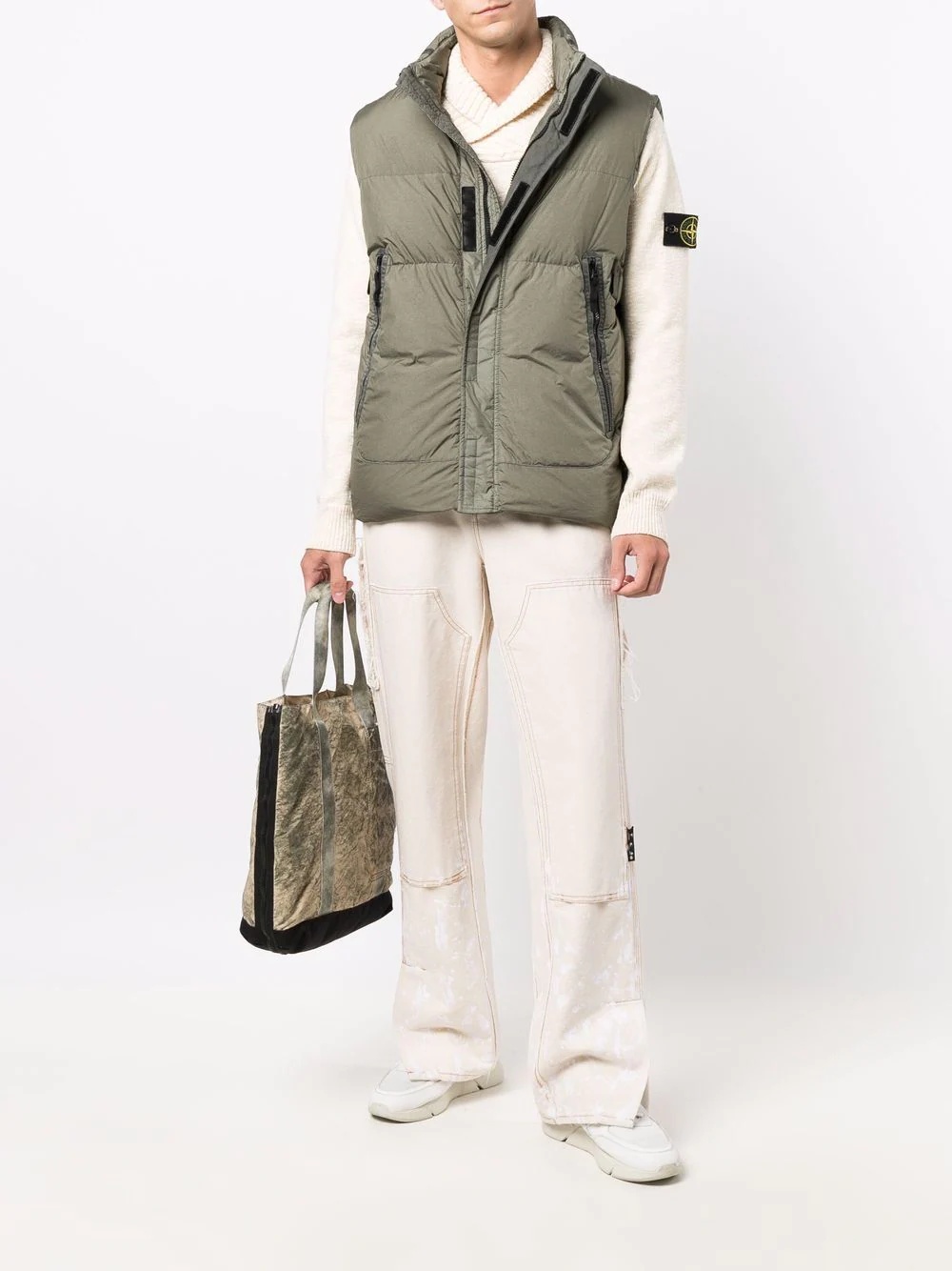 padded hooded down gilet - 2