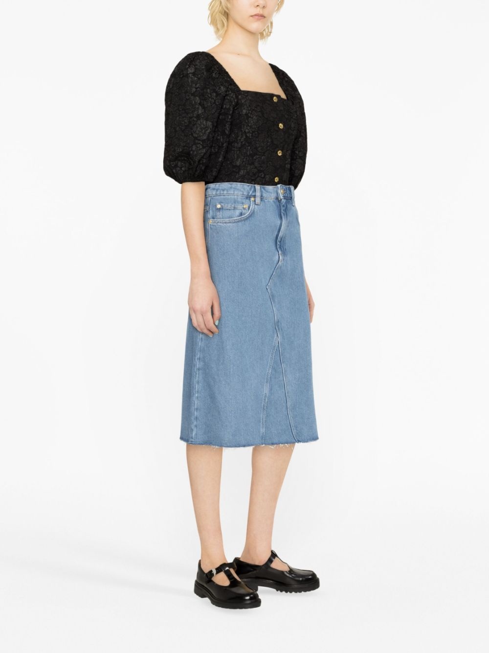 high-waist denim skirt - 3