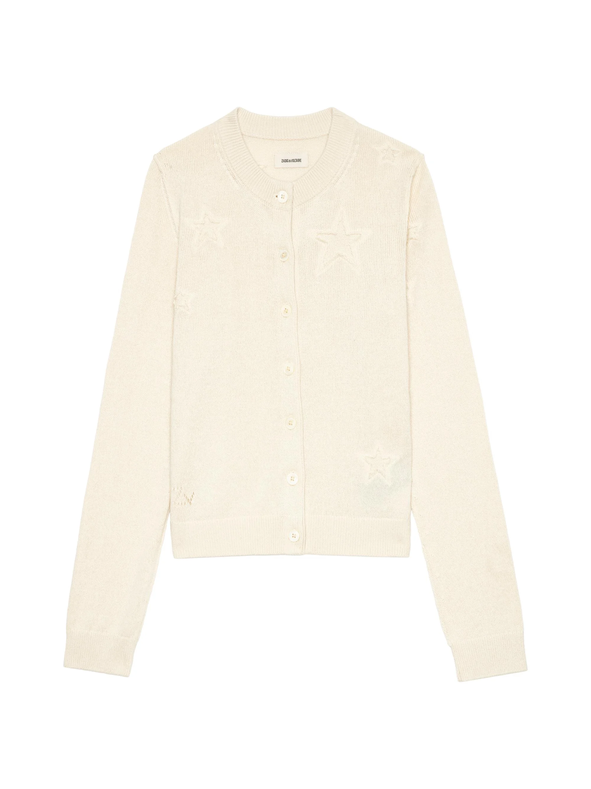 Women's Alpha Stars Cardigan - Ecru - 1