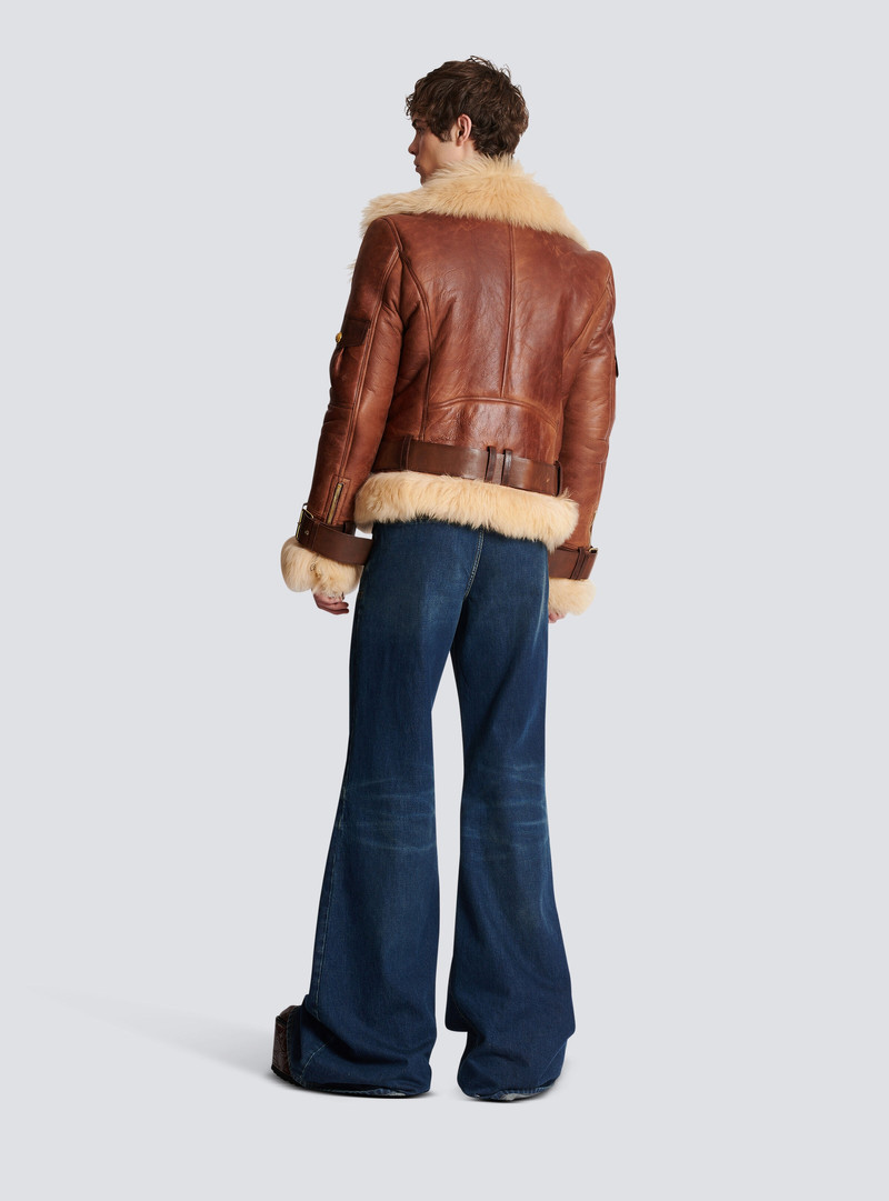 Sheepskin aviator jacket 4