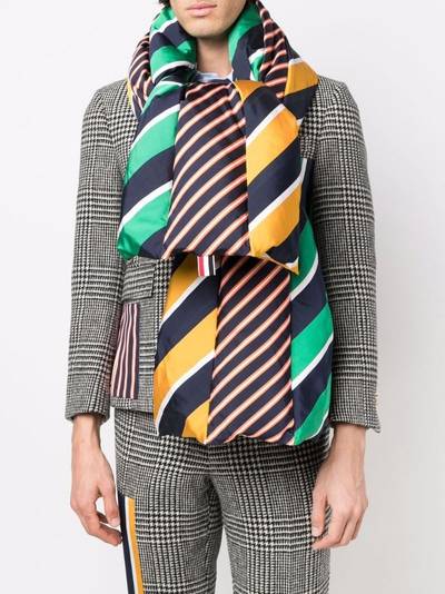 Thom Browne striped padded scarf outlook