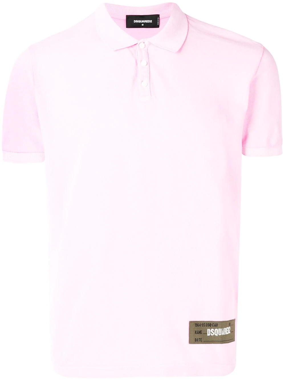 Camisa polo com patch de logo - 1