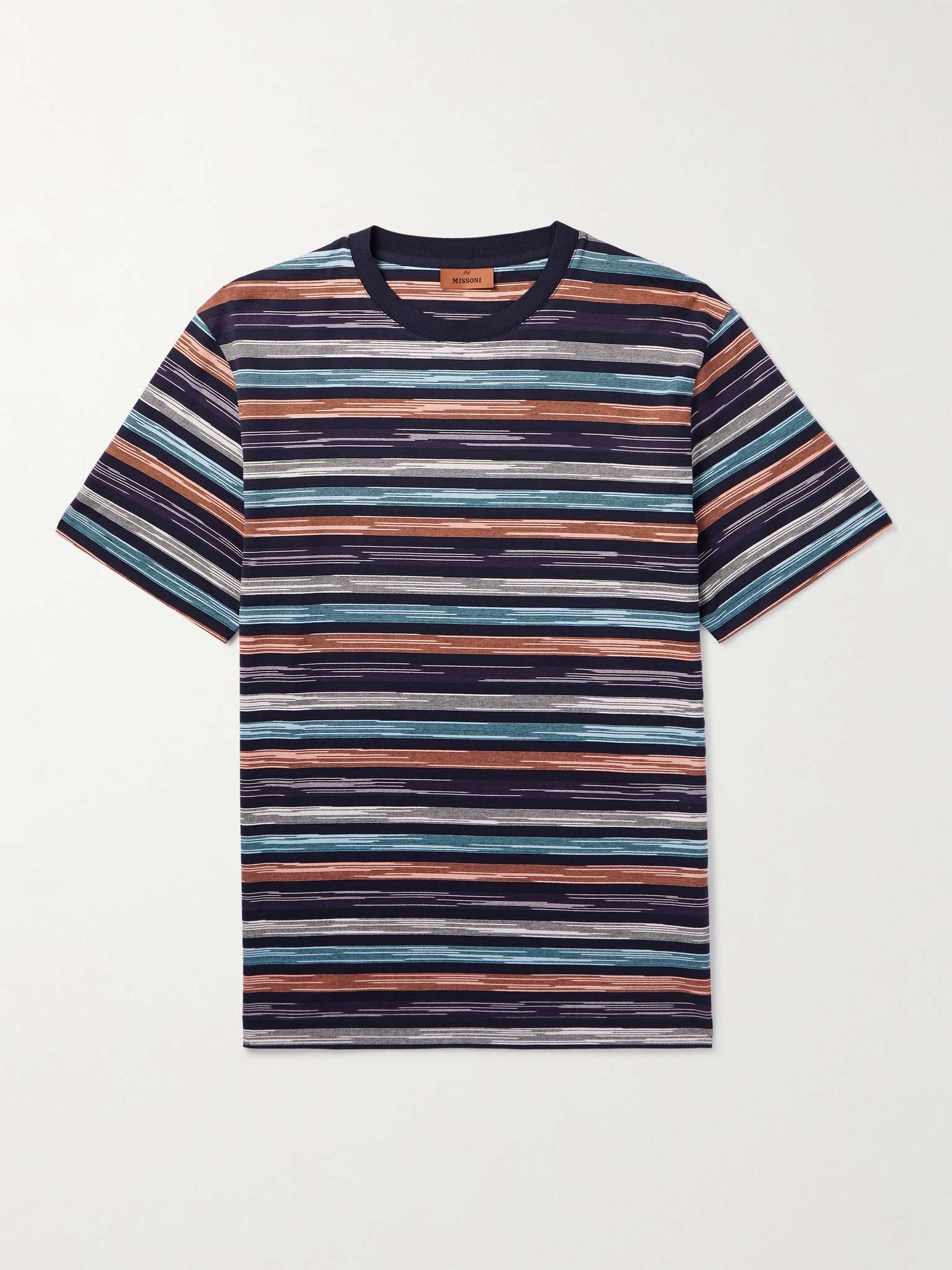 Striped Space-Dyed Cotton-Jersey T-Shirt - 1