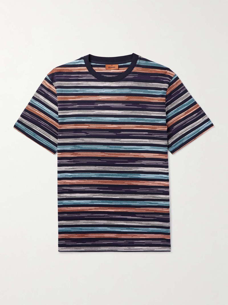 Striped Space-Dyed Cotton-Jersey T-Shirt 1
