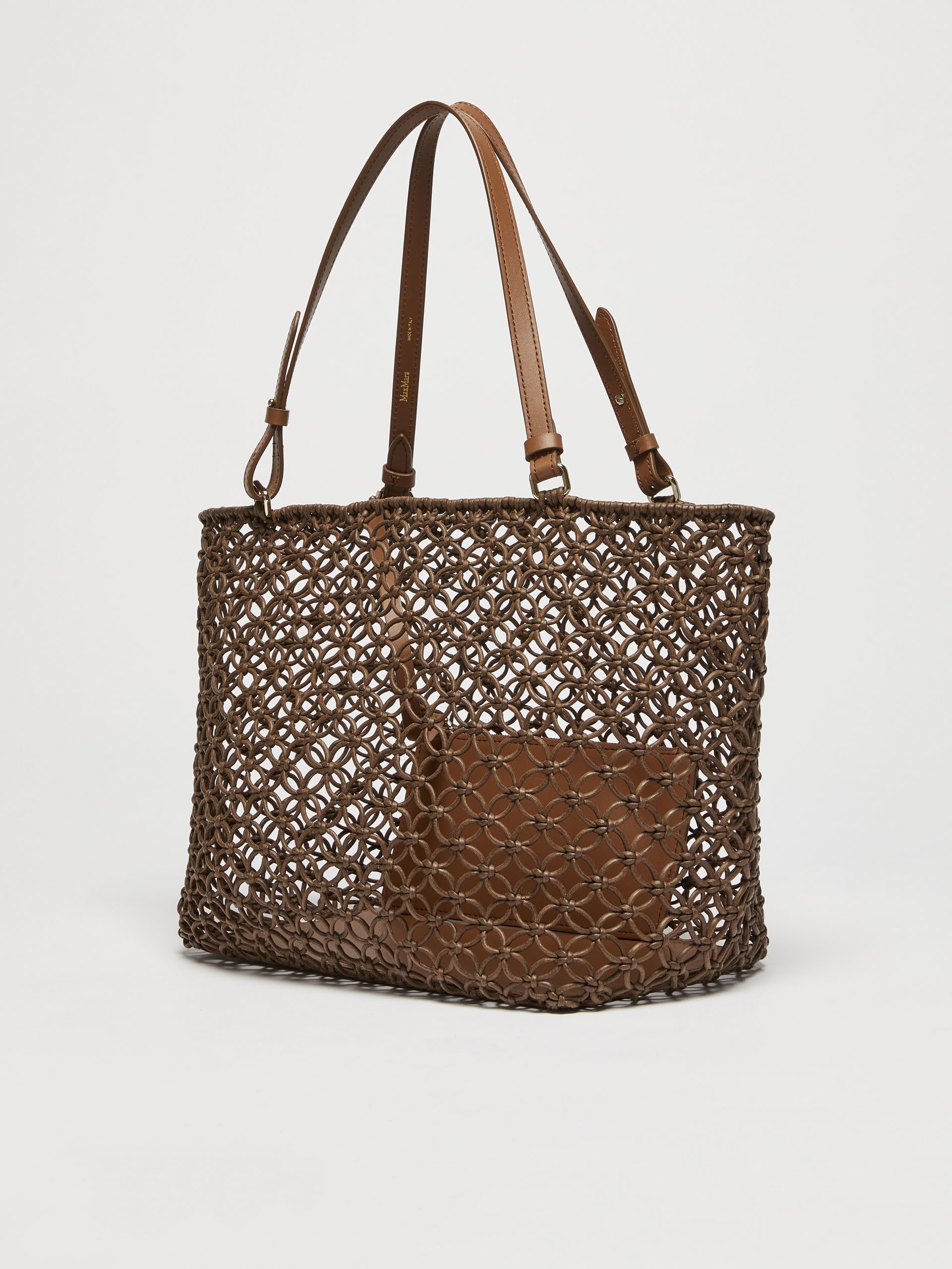 PLAGEMFILLET Shopper bag in woven cotton cord 2