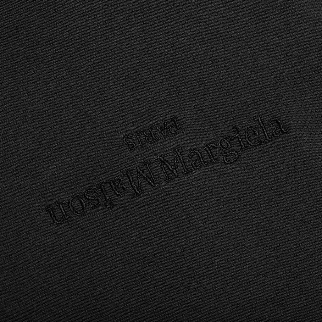TONAL UPSIDE DOWN LOGO HOODIE - WASHED BLACK/TONAL EMBROIDERY - 3