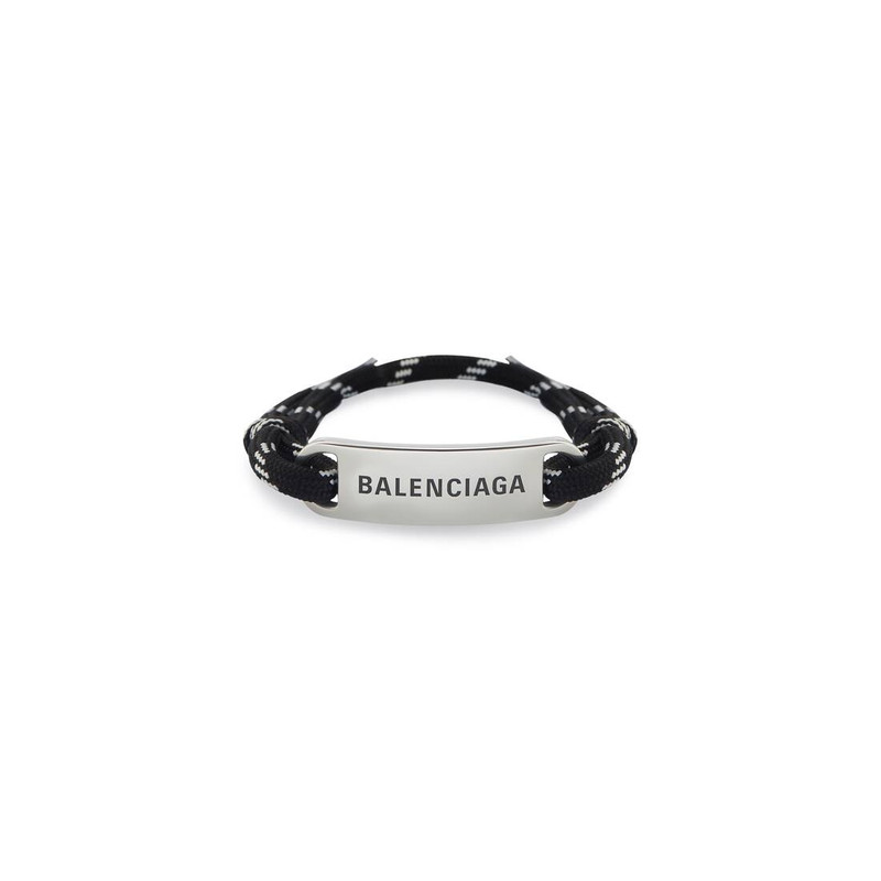 BALENCIAGA Plate Bracelet in Black outlook