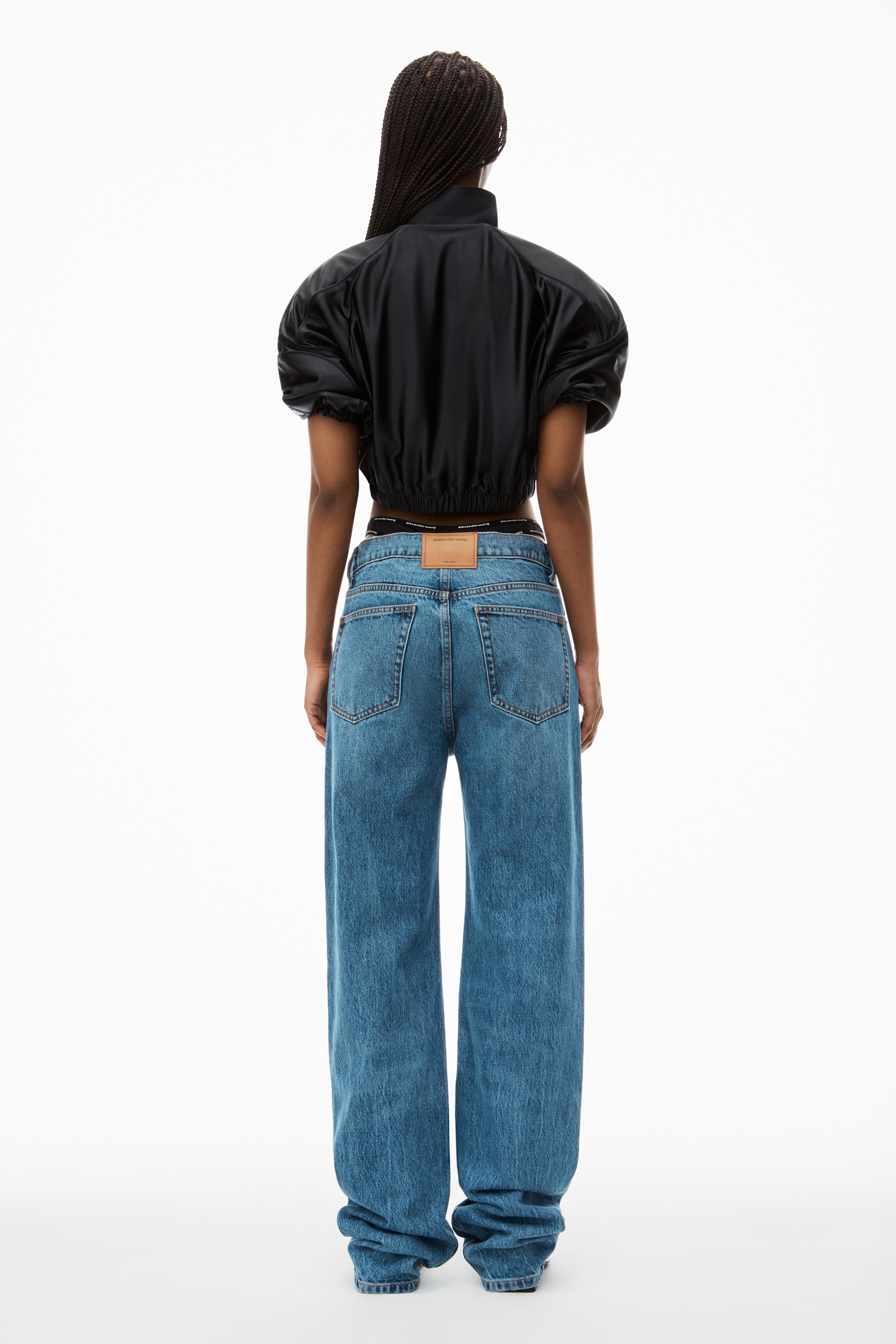 Mid-Rise Jeans with Pre-Styled Logo Brief - 5