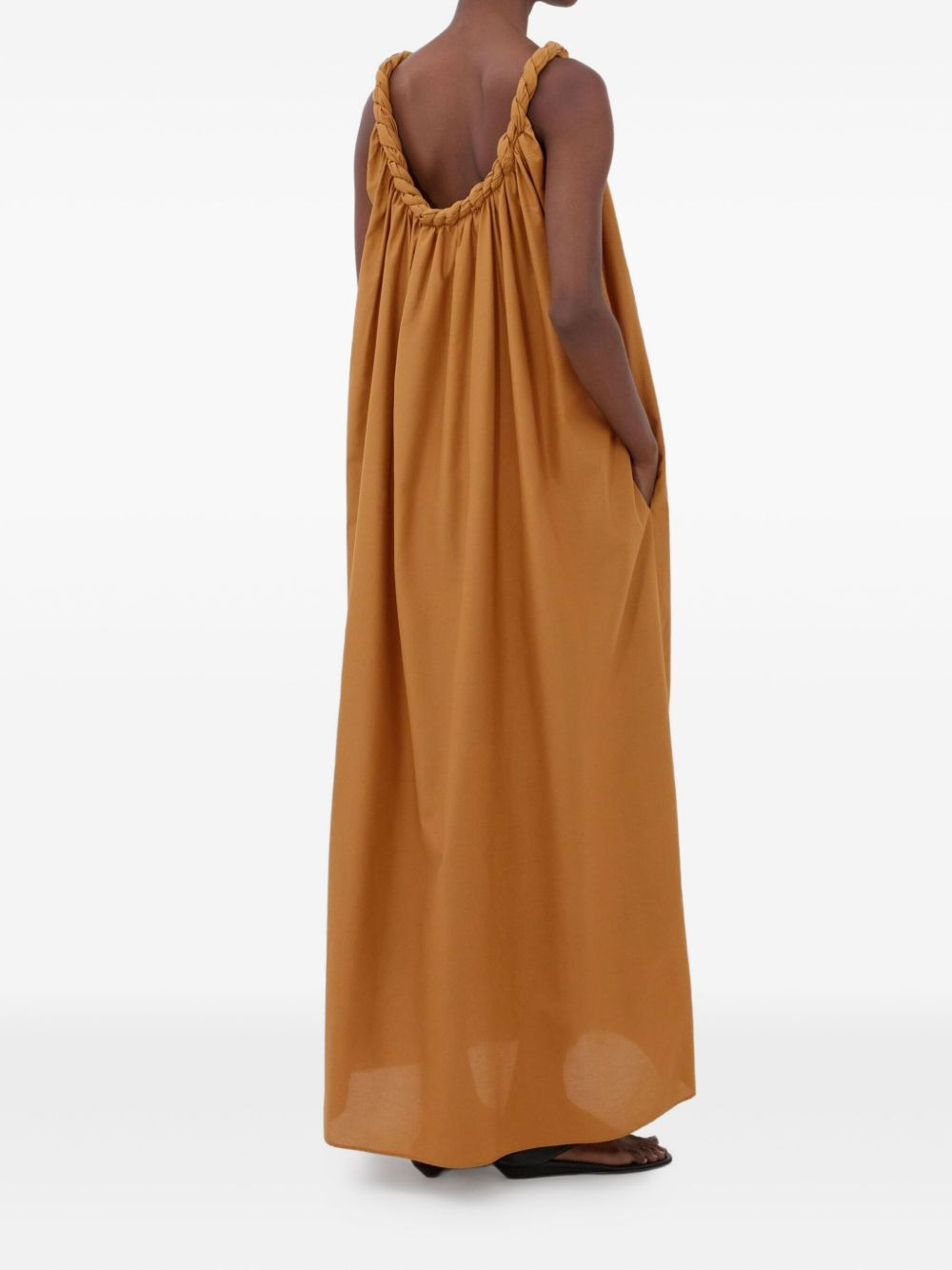Kika twisted-neck gathered maxi dress - 4