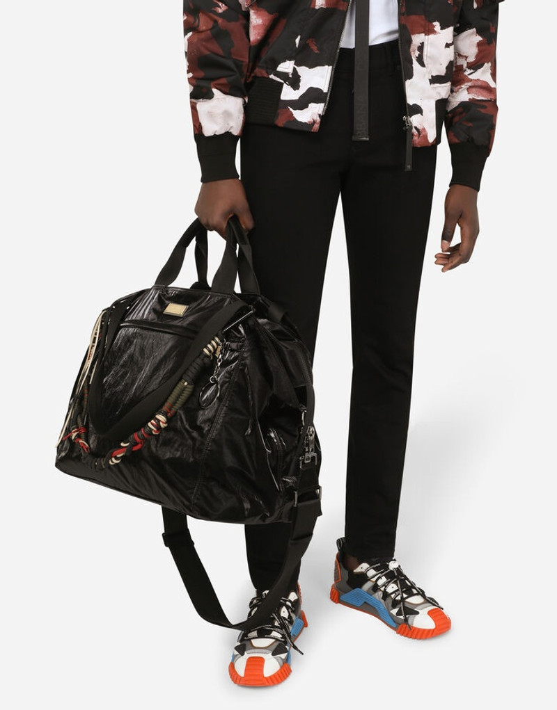 Dolce & Gabbana Nero Sicilia dna nylon travel bag with branded tag outlook