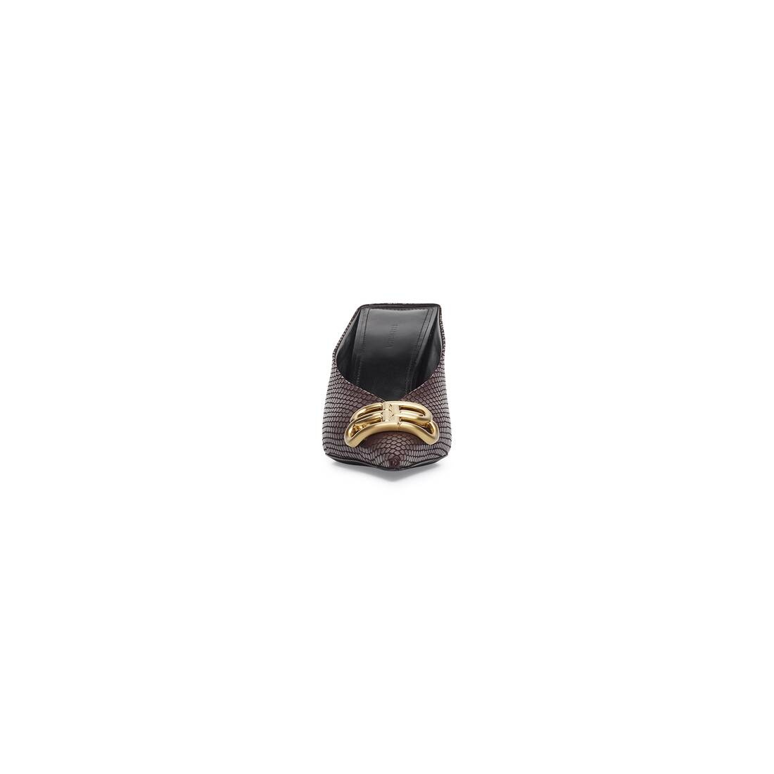 Women's Square Knife Bb 80mm Mule  in Burgundy - 3