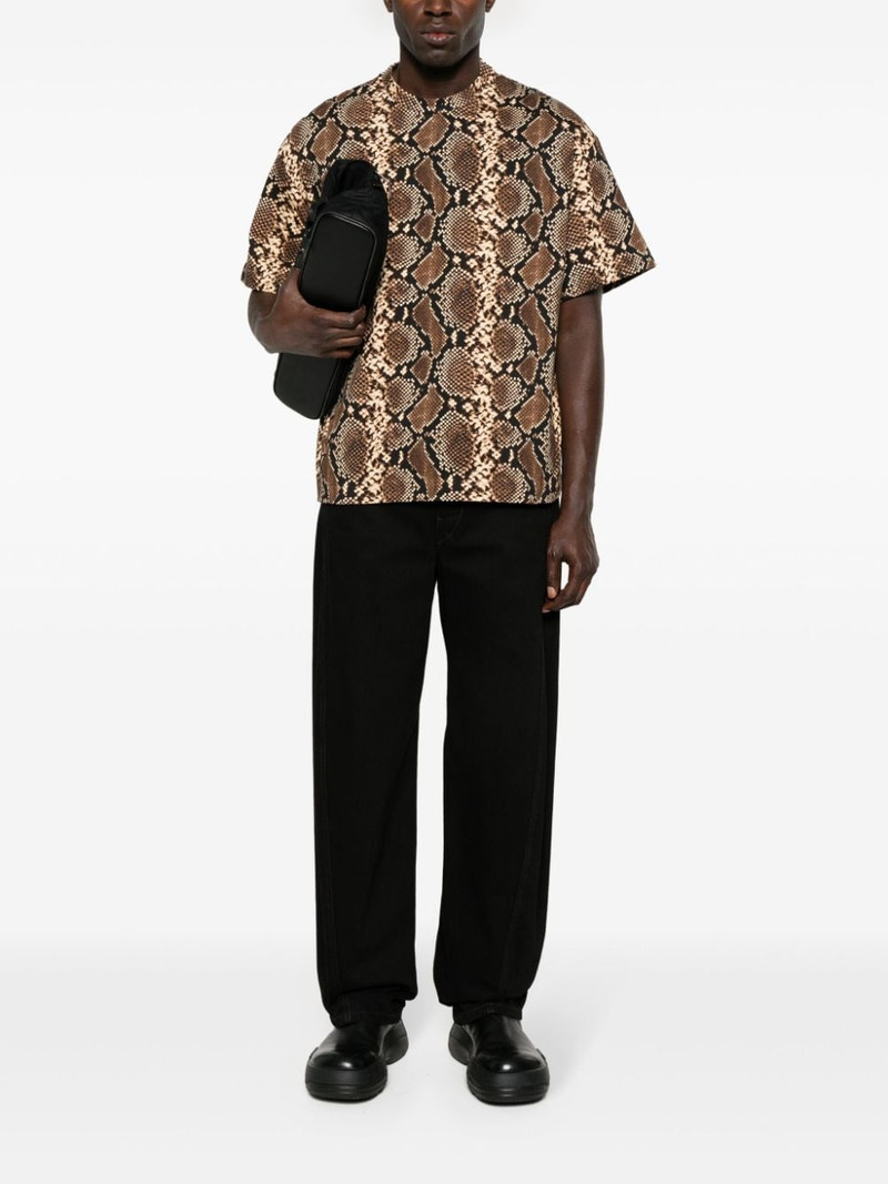 Jil Sander snake-print cotton T-shirt outlook