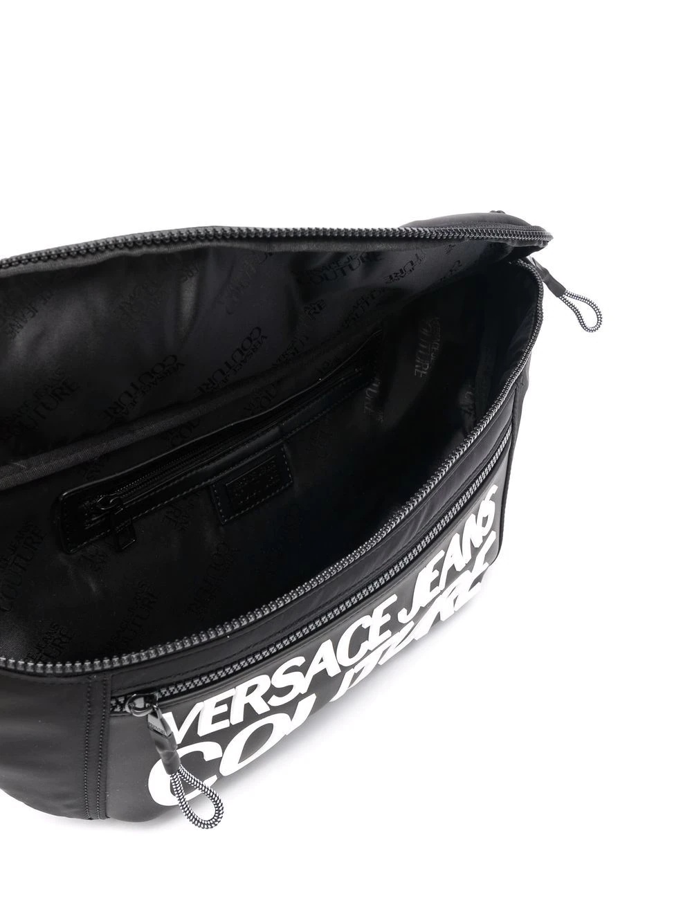 logo-print faux-leather belt bag - 5