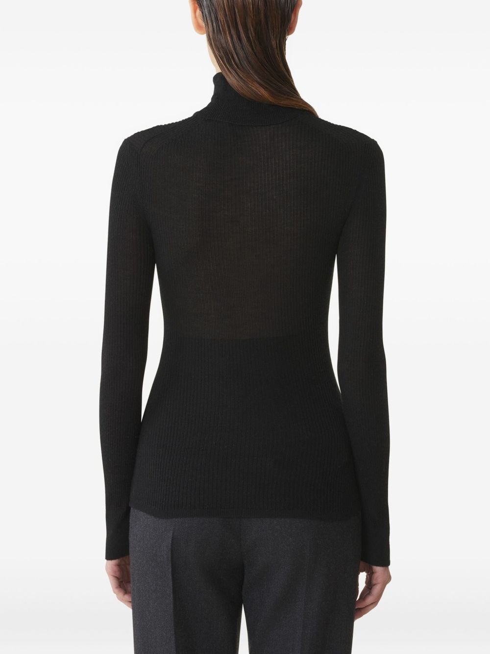 ribbed turtleneck sweater - 3
