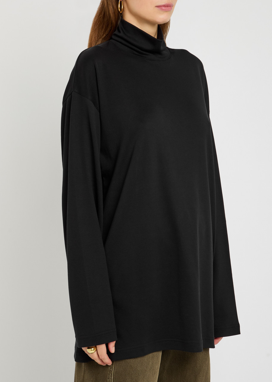 Lemaire Mock-neck Cotton and Silk-blend top - 2