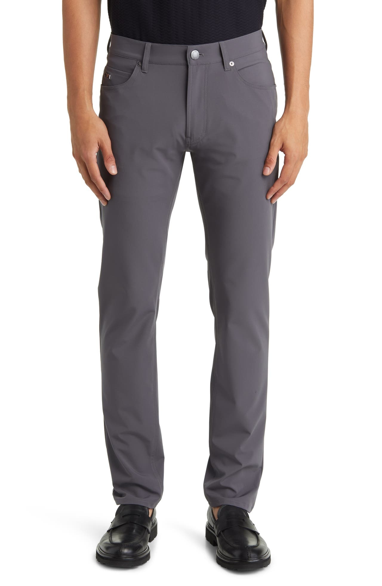 Emporio Armani Tech Performance 5-Pocket Pants in Grey at Nordstrom - 1