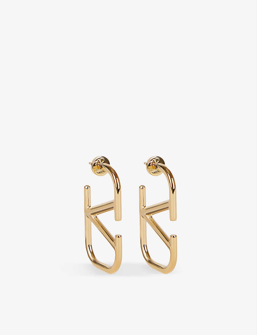 VLOGO gold-toned brass earrings - 1
