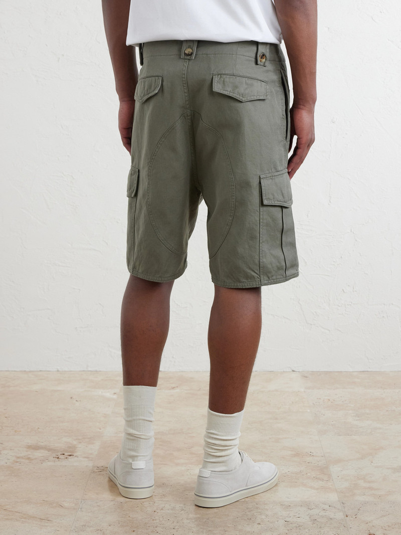 Straight-Leg Cotton and Linen-Blend Canvas Bermuda Shorts 4