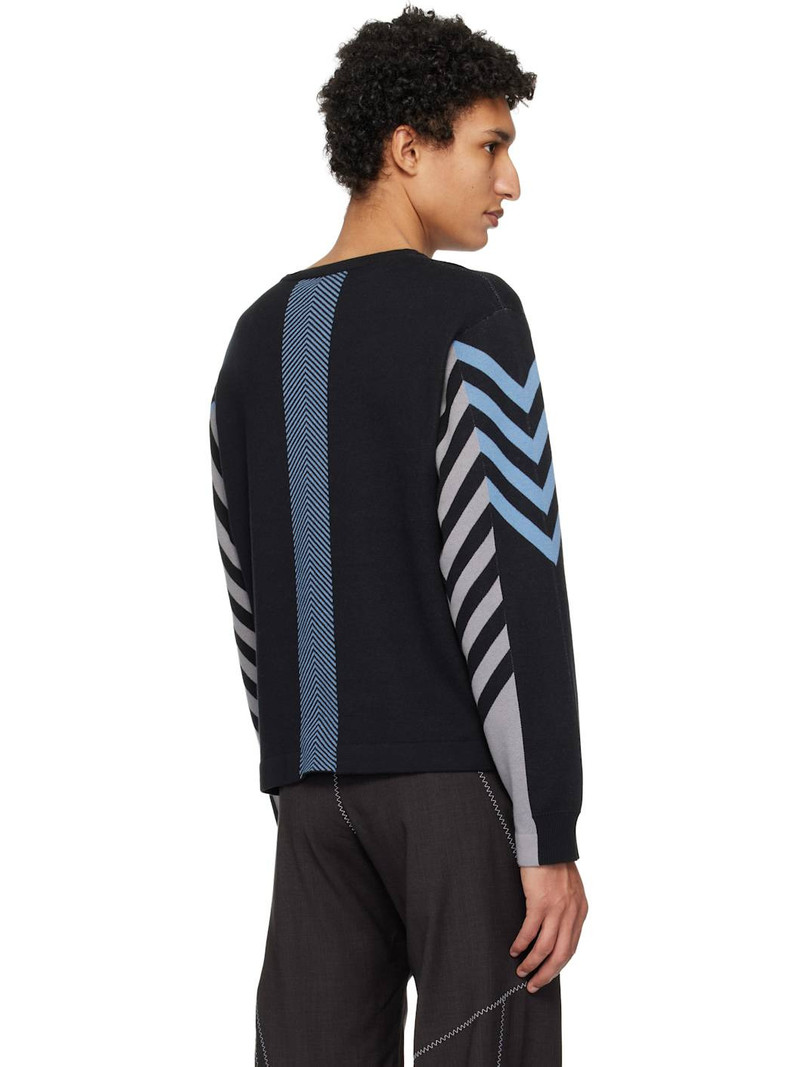 Gray & Black Gizi Panelled Sweater 3