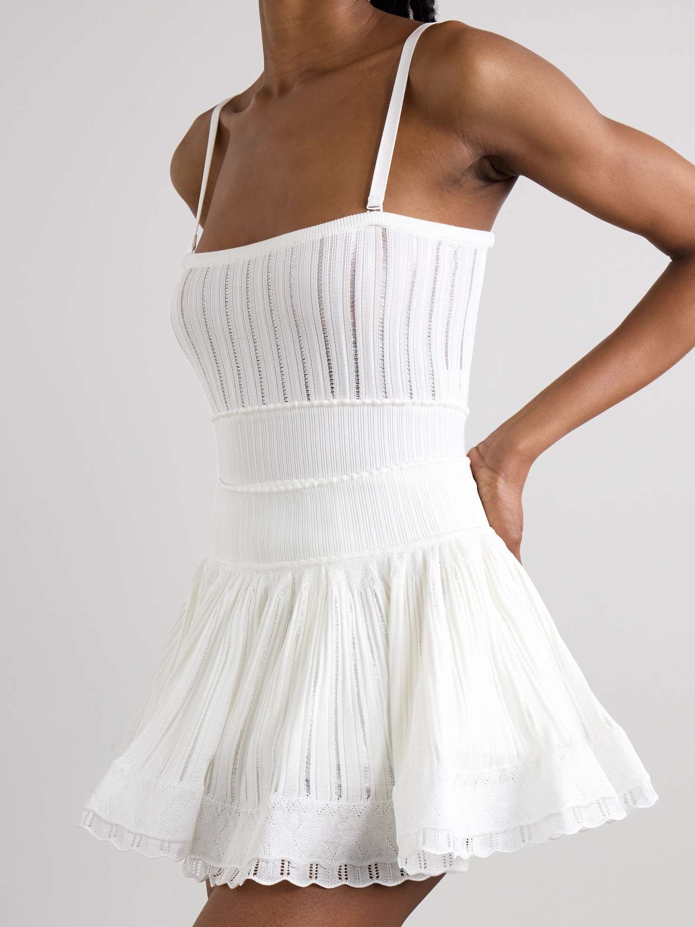 Pointelle-knit shorts - 3
