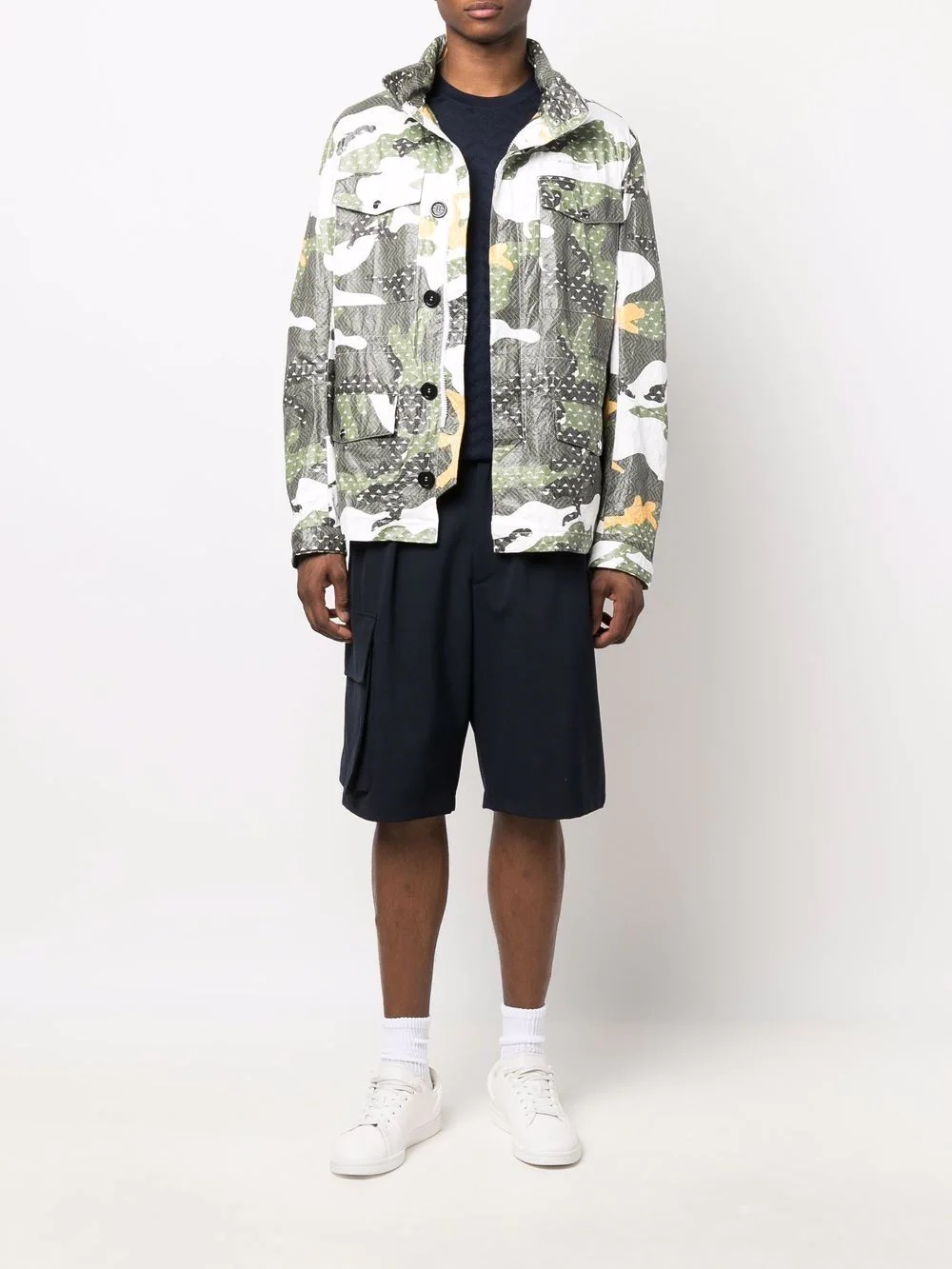 camouflage-print flap-pockets windbreaker - 2