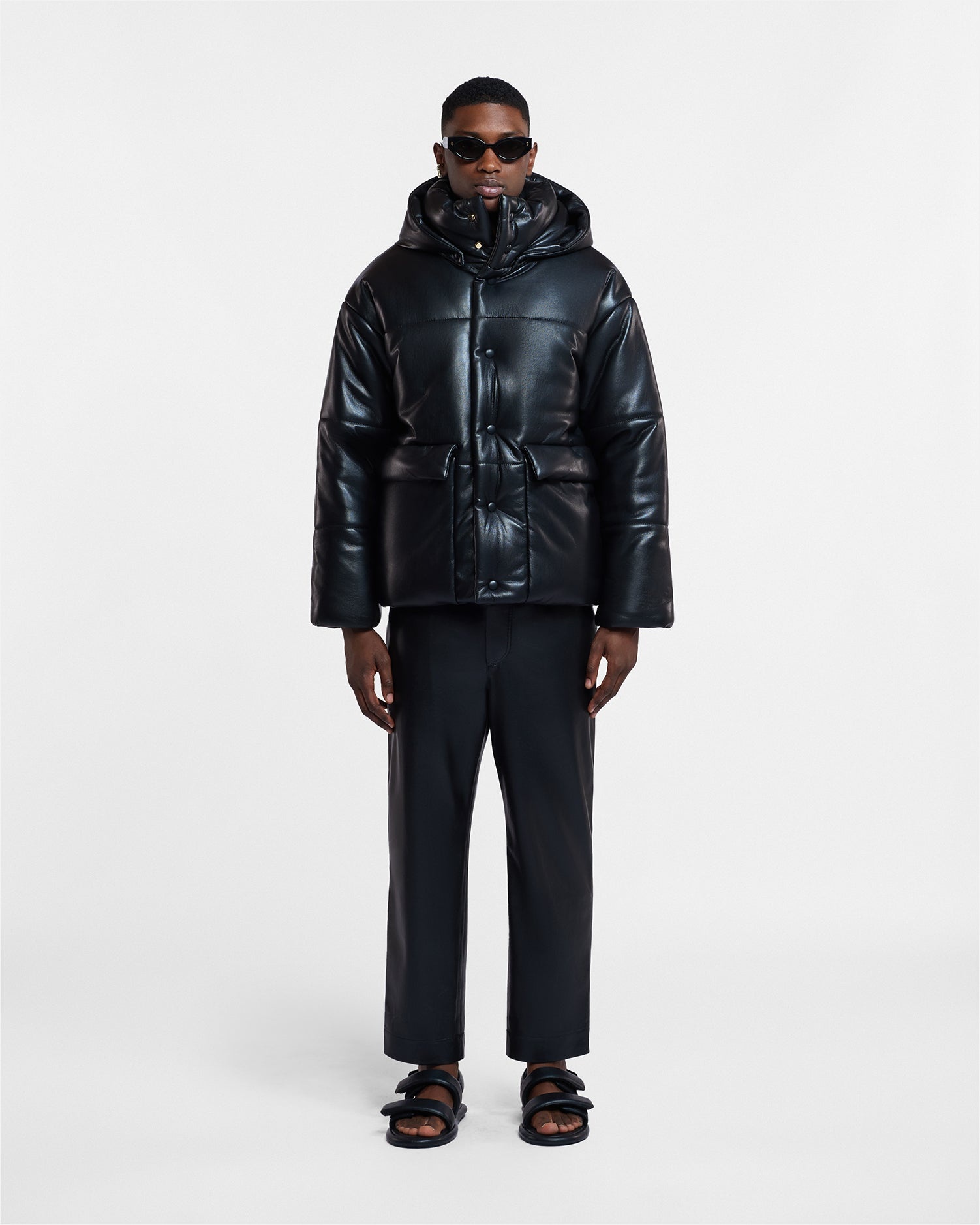 Okobor™ Alt-Leather Hooded Puffer - 2