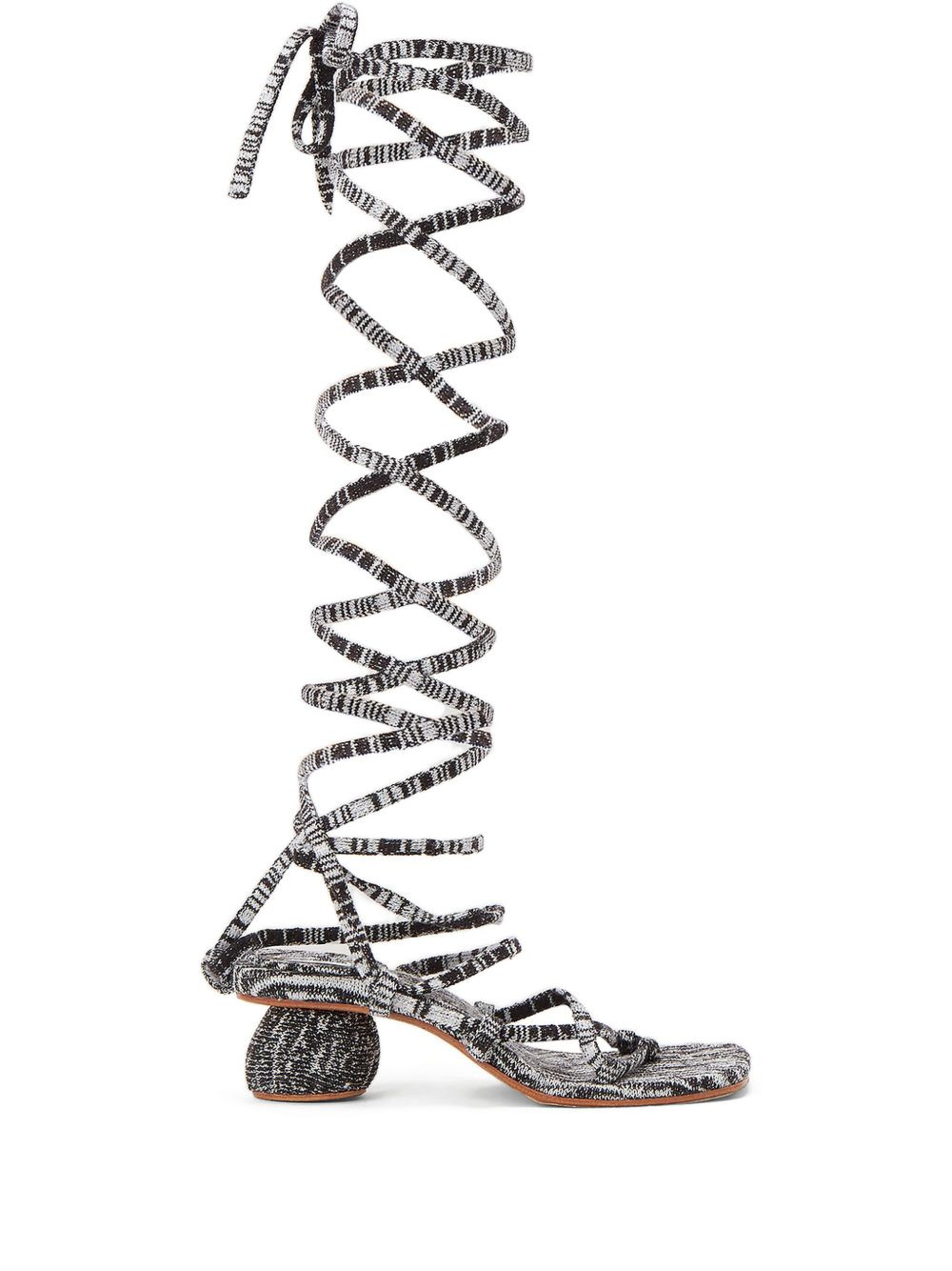lace-up strappy sandals - 1