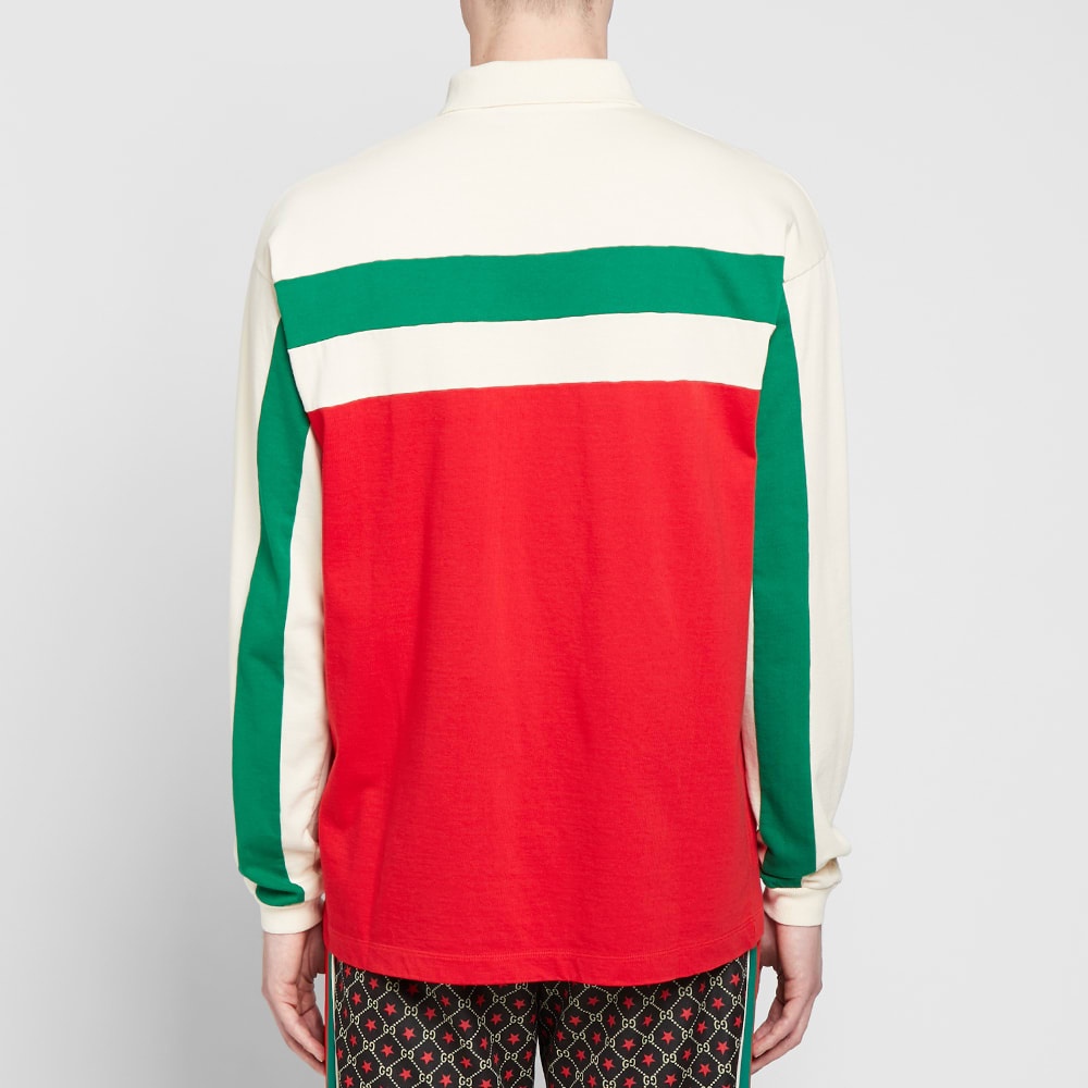 Gucci Long Sleeve Striped Logo Rugby Top - 6